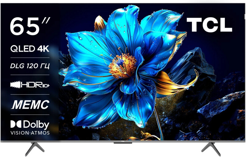 Телевизор TCL 65P7K Google TV 4K UHD, черный