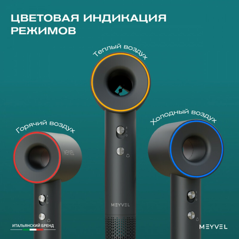 Фен Meyvel MF12-1600 (Серый) (Gray)