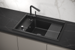 KS-5051, СТАЛЬ САТИН, стальная кухонная мойка KITCHEN SPACE