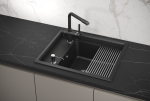 KS-6045U, СТАЛЬ САТИН, стальная кухонная мойка KITCHEN SPACE