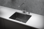 KS-6045U, СТАЛЬ САТИН, стальная кухонная мойка KITCHEN SPACE