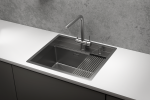 KS-6051, СТАЛЬ САТИН, стальная кухонная мойка KITCHEN SPACE