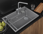 7308R, АЛЮМИНИУМ, кухонная мойка, кварц KITCHEN SPACE RINZER