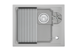 5505RU, АРКТИК (БЕЛЫЙ), кухонная мойка, кварц KITCHEN SPACE RINZER