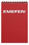 Блокнот на кольцах красный MEFERI A5RD notepad